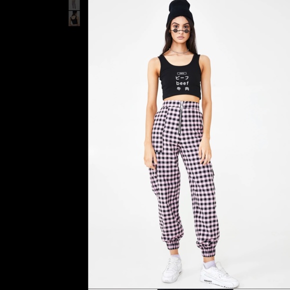 The Ragged Priest Pants - 🎶 NWOT the ragged priest plaid pink black pants with zipper